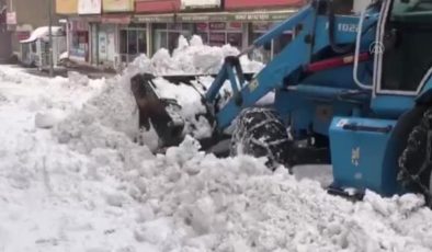 Beytüşşebap Belediyesi ekipleri kar temizleme ve tuzlama çalışmasına devam ediyor