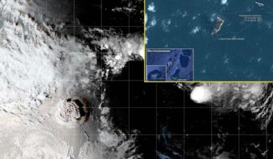 Dehşet uydudan görüntülendi! Adanın büyük kısmı haritadan silindi