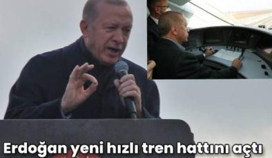 Erdoğan, hızlı tren hattı açılışında konuştu