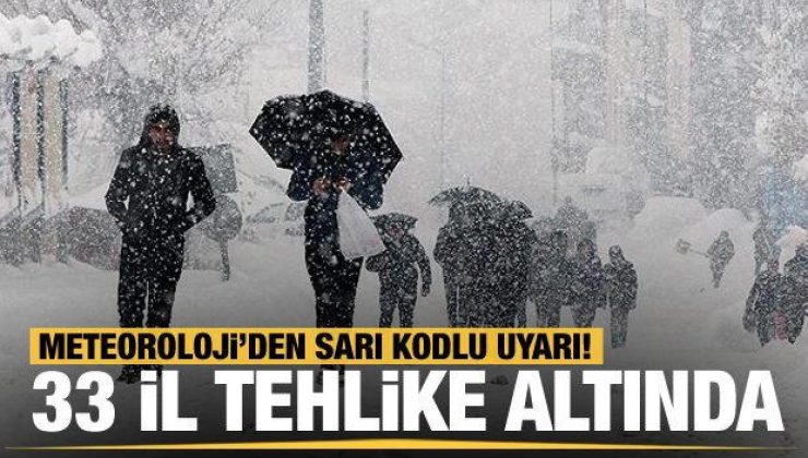 Meteoroloji’den sarı kodlu uyarı! 33 il tehlike altında