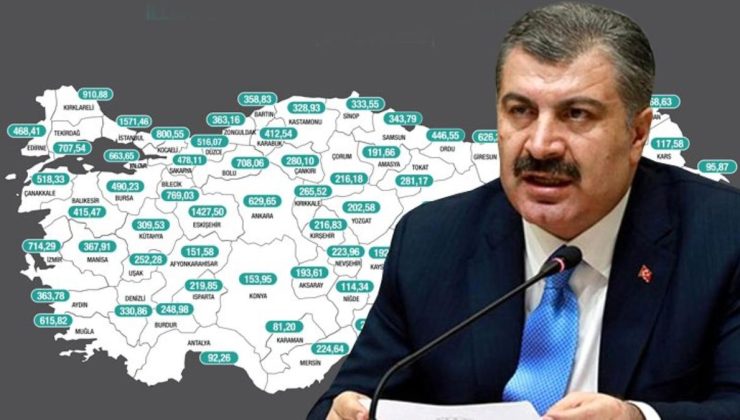 Son Dakika: Listede 5 büyükşehir var! İşte vaka yoğunluğu en çok artan 10 ilimiz