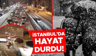 Son dakika… İstanbul kara teslim! Yollar kapandı, araçlar mahsur kaldı… Özel araçların trafiğe çıkması yasaklandı