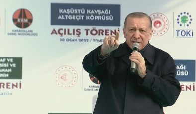 Trabzon’da Cumhurbaşkanı Erdoğan’ı sinirlendiren pankart: Arkadakileri göremiyorum, bir an önce kaldırın onu