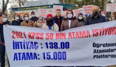 Atanamayan öğretmenlerden Ankara’da eylem: 50 bin atama istiyoruz