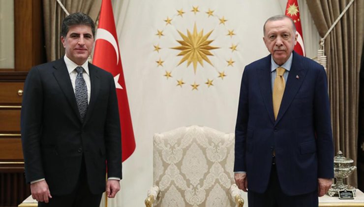 Cumhurbaşkanı Erdoğan, IKBY Başkanı Neçirvan Barzani’yi kabul etti