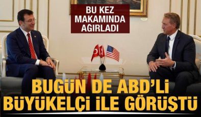 İBB Başkanı İmamoğlu bugün de ABD Büyükelçisi ile görüştü! Bu kez makamında ağırladı