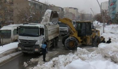 Muş’ta günde 500 kamyon kar şehir dışına taşınıyor