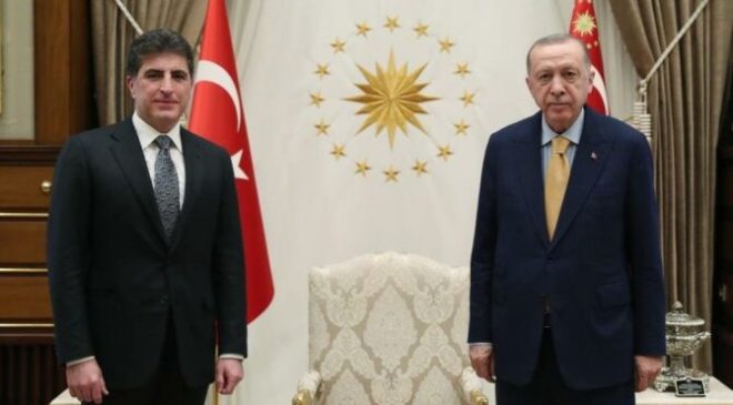 Neçirvan Barzani Beştepe’de Erdoğan ile görüşüyor