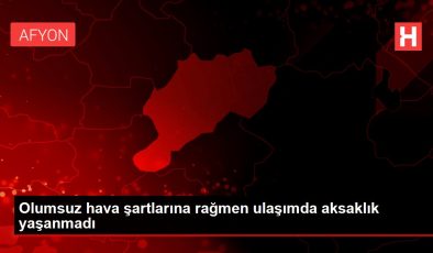 Olumsuz hava şartlarına rağmen ulaşımda aksaklık yaşanmadı