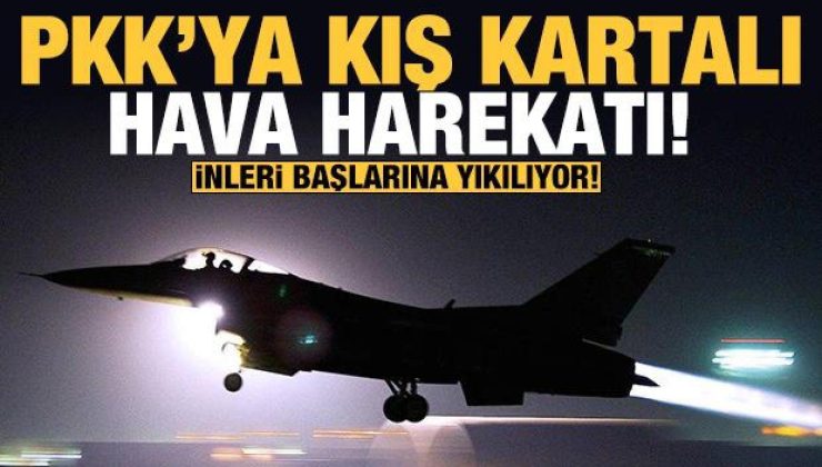 Son dakika: TSK’dan Kış Kartalı hava harekatı! Teröristlerin inleri başlarına yıkıldı!